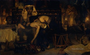 サー・ローレンス・アルマ・タデマ Painting - ファラオの長男の死 ロマンチックなサー・ローレンス・アルマ・タデマ